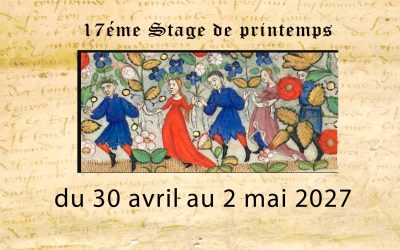 Stage de Danse Médiévale – Printemps 2027